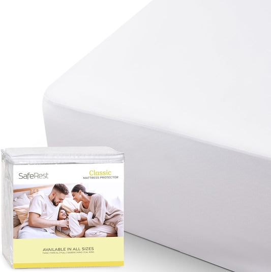 SafeRest 100% Waterproof Full Size Fitted Mattress Protector (New)
