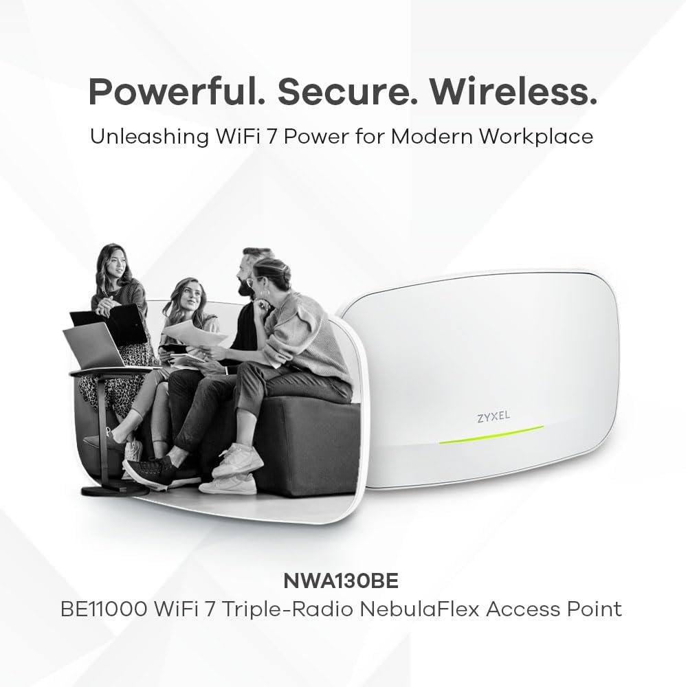 ZYXEL NebulaFlex Tri-Band PoE+ 2-Ports Wireless Access Point, Mesh, 2.5 Gbps (Like New)
