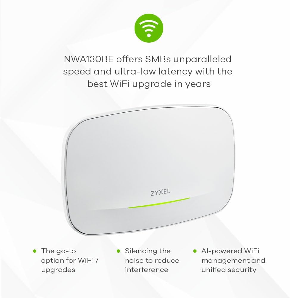 ZYXEL NebulaFlex Tri-Band PoE+ 2-Ports Wireless Access Point, Mesh, 2.5 Gbps (Like New)
