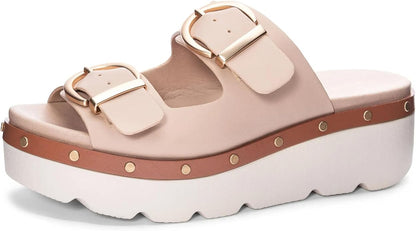 Chinese Laundry Women's Dual straps Surfs Up Wedge Sandal, Synthetic Rubber Sole (Like New)