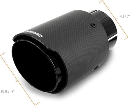 Mishimoto MMEXH-TIP-CF3BK Carbon Fiber Stainless Steel Exhaust Tip, 3" - Black (Like New)