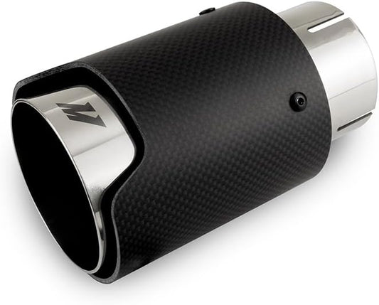 Mishimoto MMEXH-TIP-CF25P Carbon Fiber Exhaust Tip, 2.5", Polished Slip Fit (Like New)