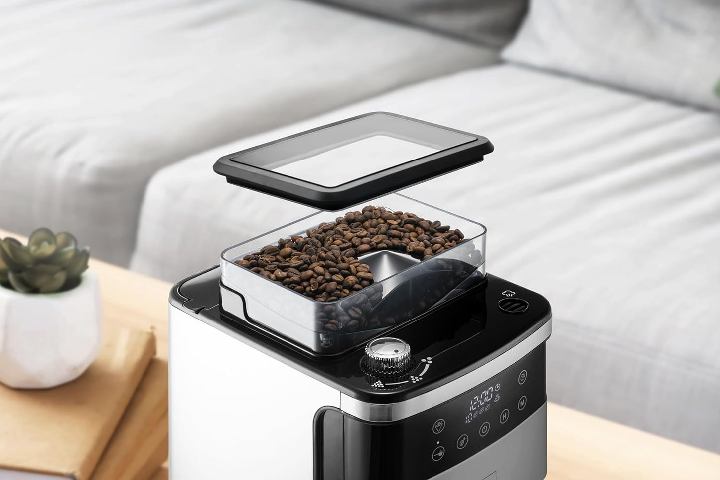 Melitta Aroma Fresh Plus 10-Cup Drip Coffee Maker w/Grinder - Stainless & Black- (Like New)