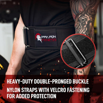 Dark Iron Fitness Self-Locking Padded Weight Lifting Belt for Gym & Training (Like New, No Retail Box)