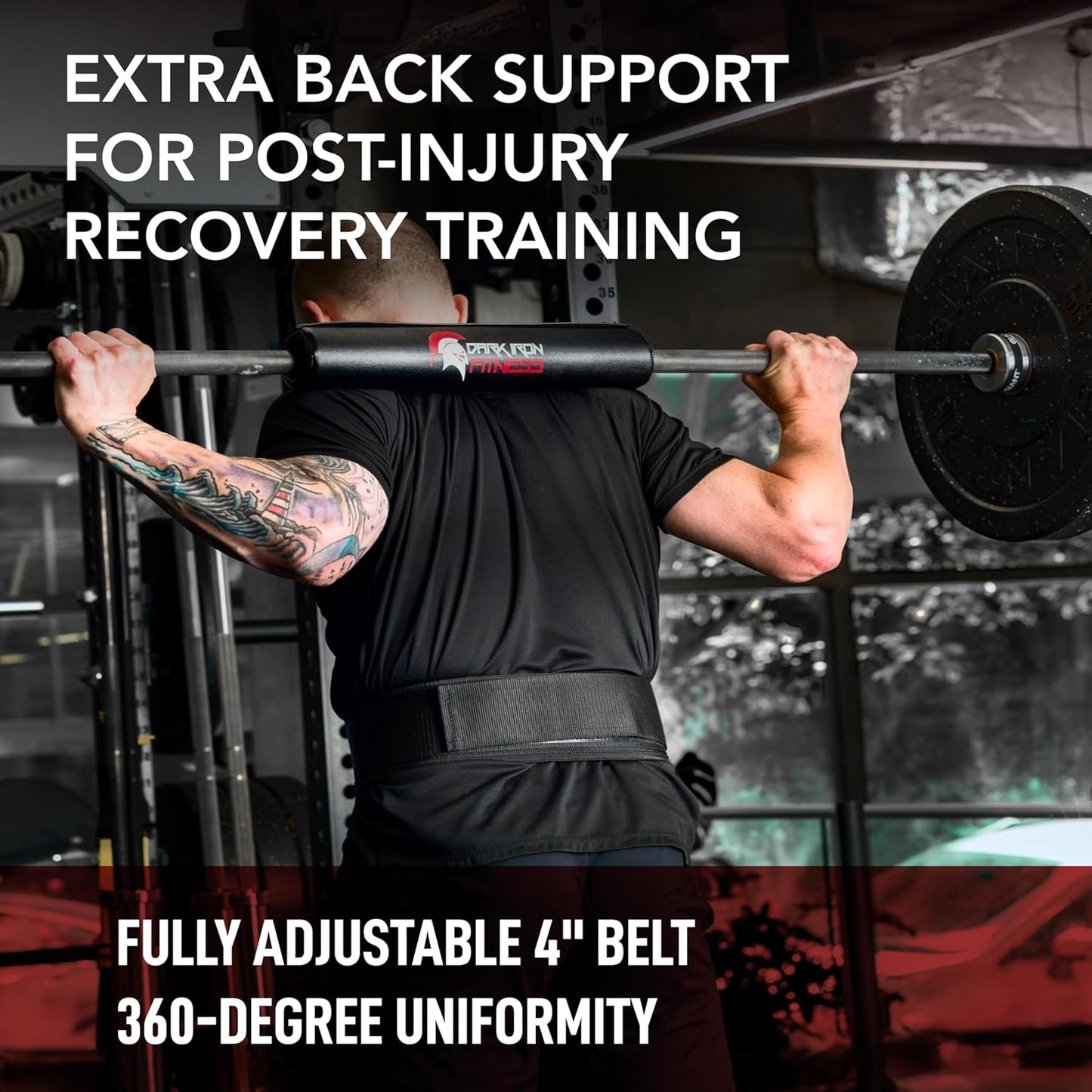 Dark Iron Fitness Self-Locking Padded Weight Lifting Belt for Gym & Training (Like New, No Retail Box)