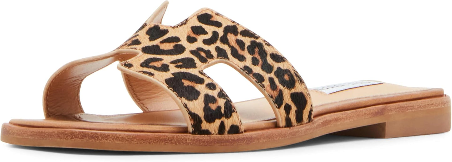 Steve Madden Women's Hadyn Sandal, Synthetic Rubber Sole - Black Leather, Size 7 (Like New, No Retail Box)