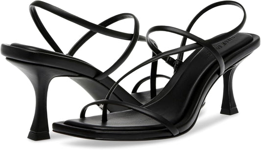 Steve Madden Leather Locke Heeled Sandal for Women, Synthetic Rubber Sole (Used)