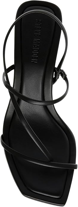 Steve Madden Leather Locke Heeled Sandal for Women, Synthetic Rubber Sole (Used)