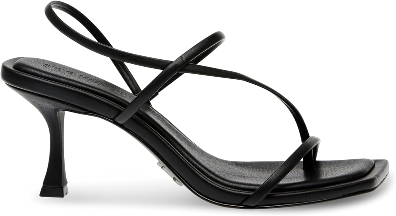 Steve Madden Leather Locke Heeled Sandal for Women, Synthetic Rubber Sole (Used)