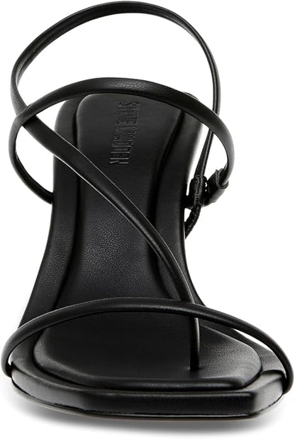 Steve Madden Leather Locke Heeled Sandal for Women, Synthetic Rubber Sole (Used)