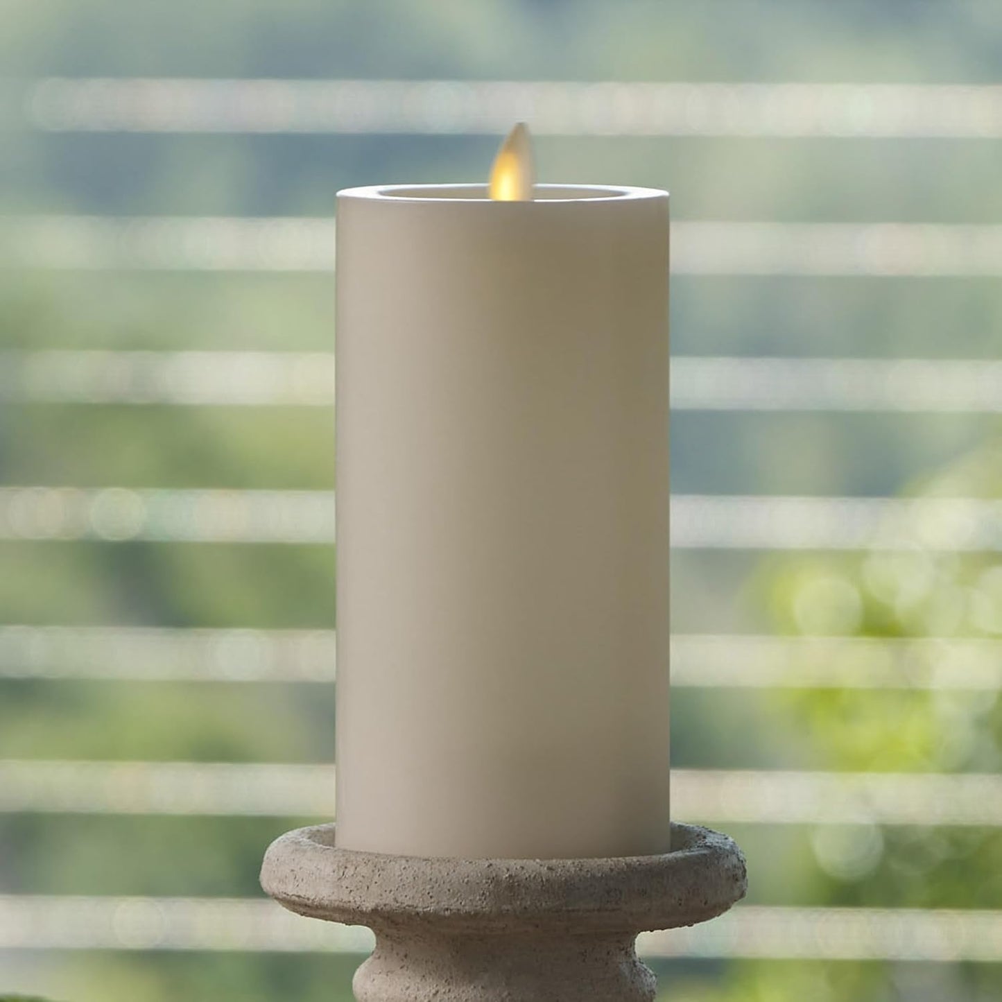 Luminara Outdoor Flameless Battery Operated Flickering LED Candle, Moving Flame (Like New)