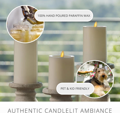 Luminara Outdoor Flameless Battery Operated Flickering LED Candle, Moving Flame (Like New)
