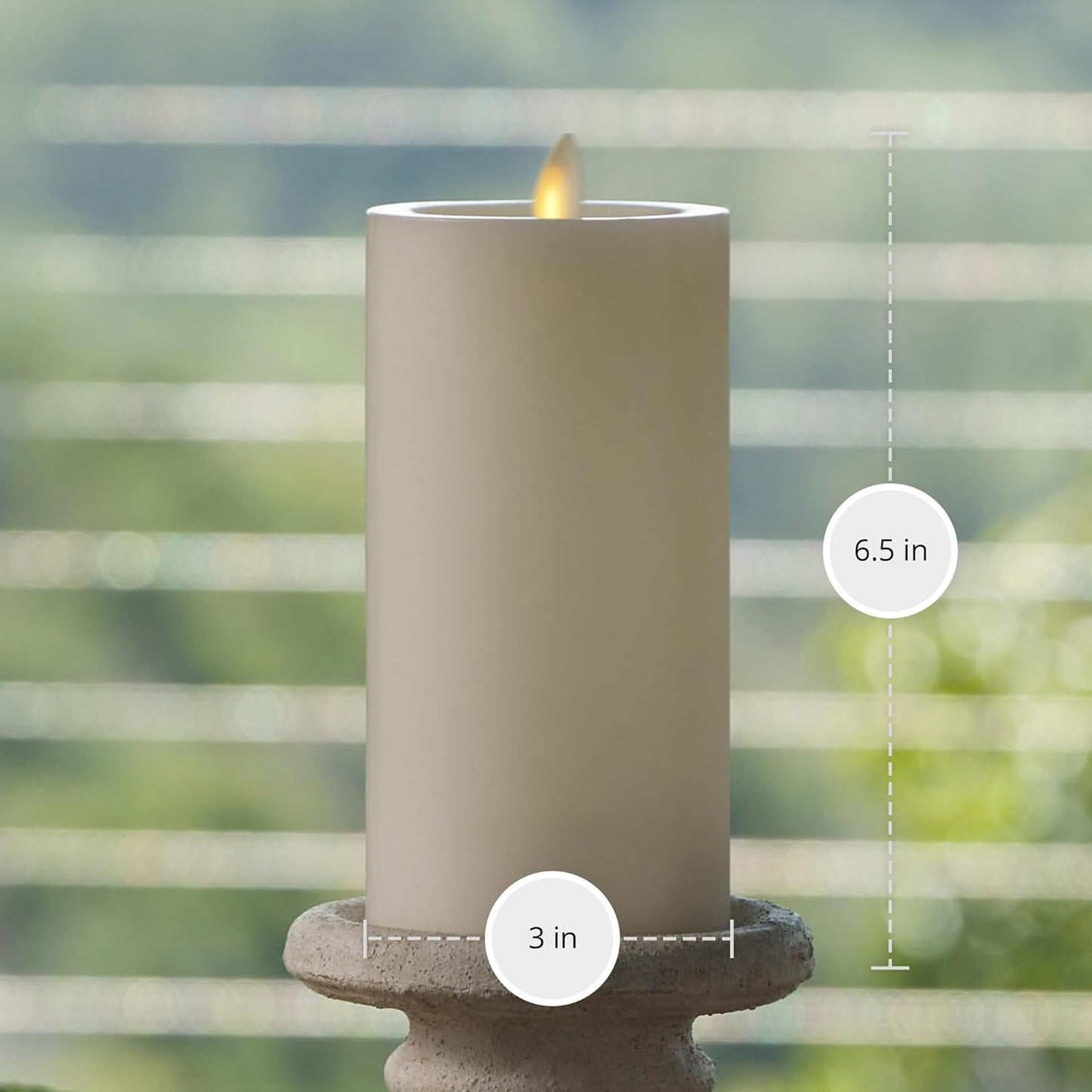 Luminara Outdoor Flameless Battery Operated Flickering LED Candle, Moving Flame (Like New)