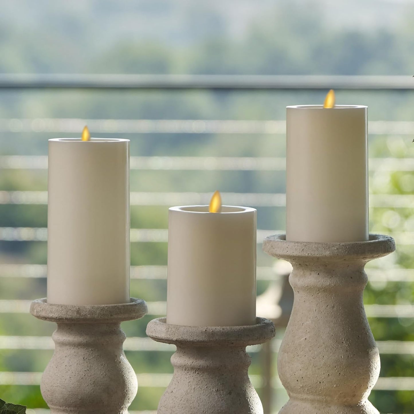 Luminara Outdoor Flameless Battery Operated Flickering LED Candle, Moving Flame (Like New)