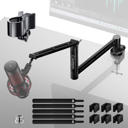 CACENCAN Rotatable Microphone Stand w/ Desk Mount for Gaming and Live Streaming (Like New)