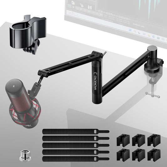 CACENCAN Rotatable Microphone Stand w/ Desk Mount for Gaming and Live Streaming (Like New)