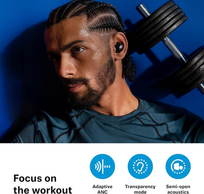Sennheiser Momentum Sport Earbuds, Active Noise Cancellation, 24-H Battery Life (Like New)