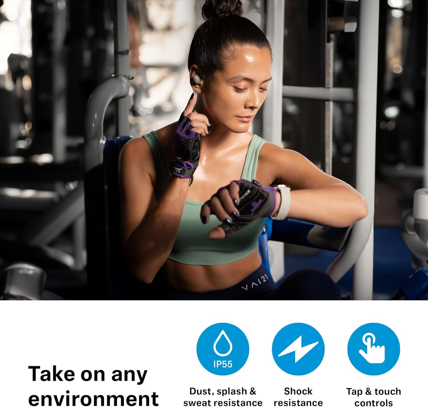 Sennheiser Momentum Sport Earbuds, Active Noise Cancellation, 24-H Battery Life (Like New)