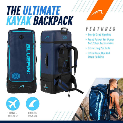 Bluefin SUP Ranger & Scout Inflatable Kayak w/ Pump, Phone Case, Backpack - Blue (New, Damaged Retail Box)
