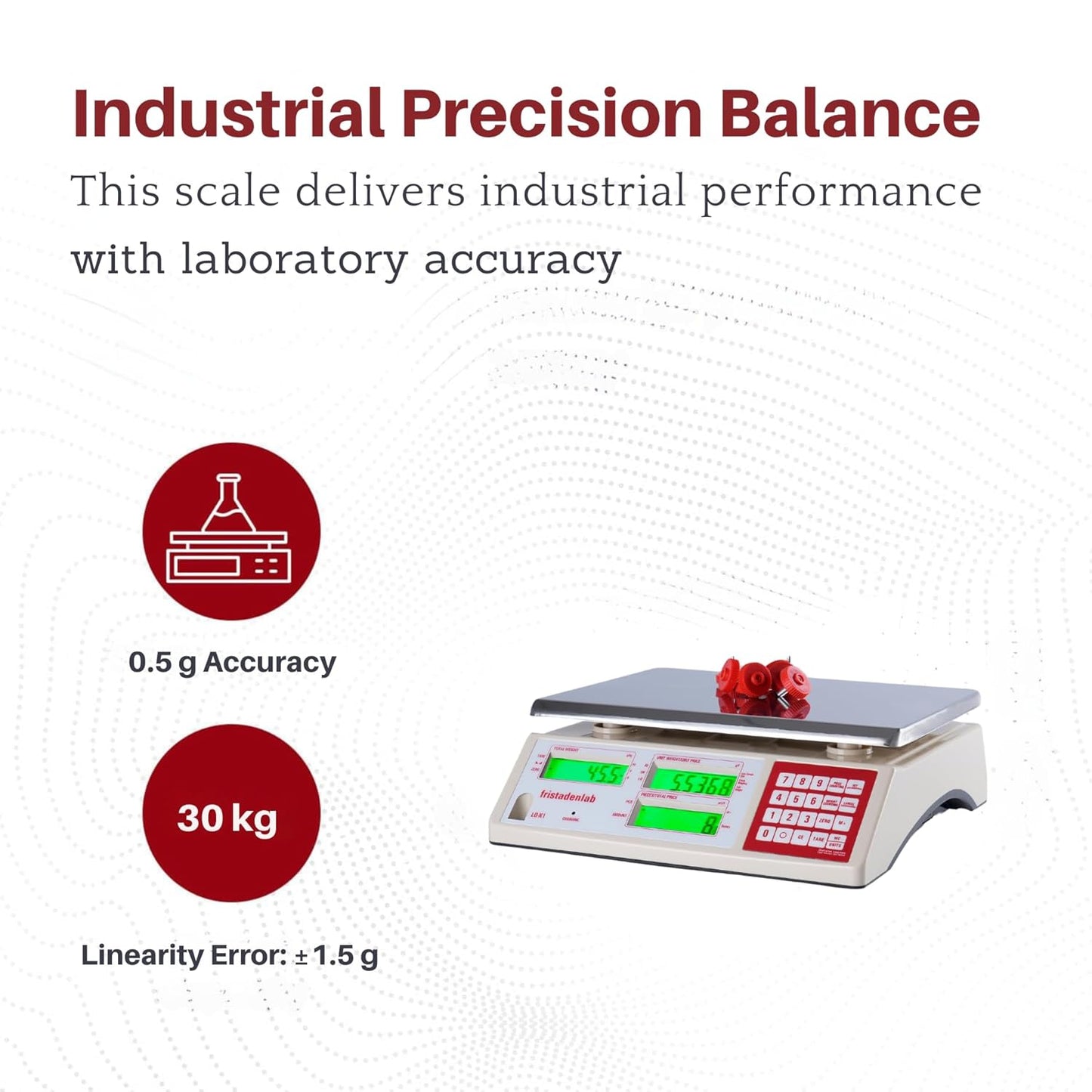 Fristaden Lab Hochoice 30kg High-Accuracy Industrial LCD Digital Counting Scale (Like New)