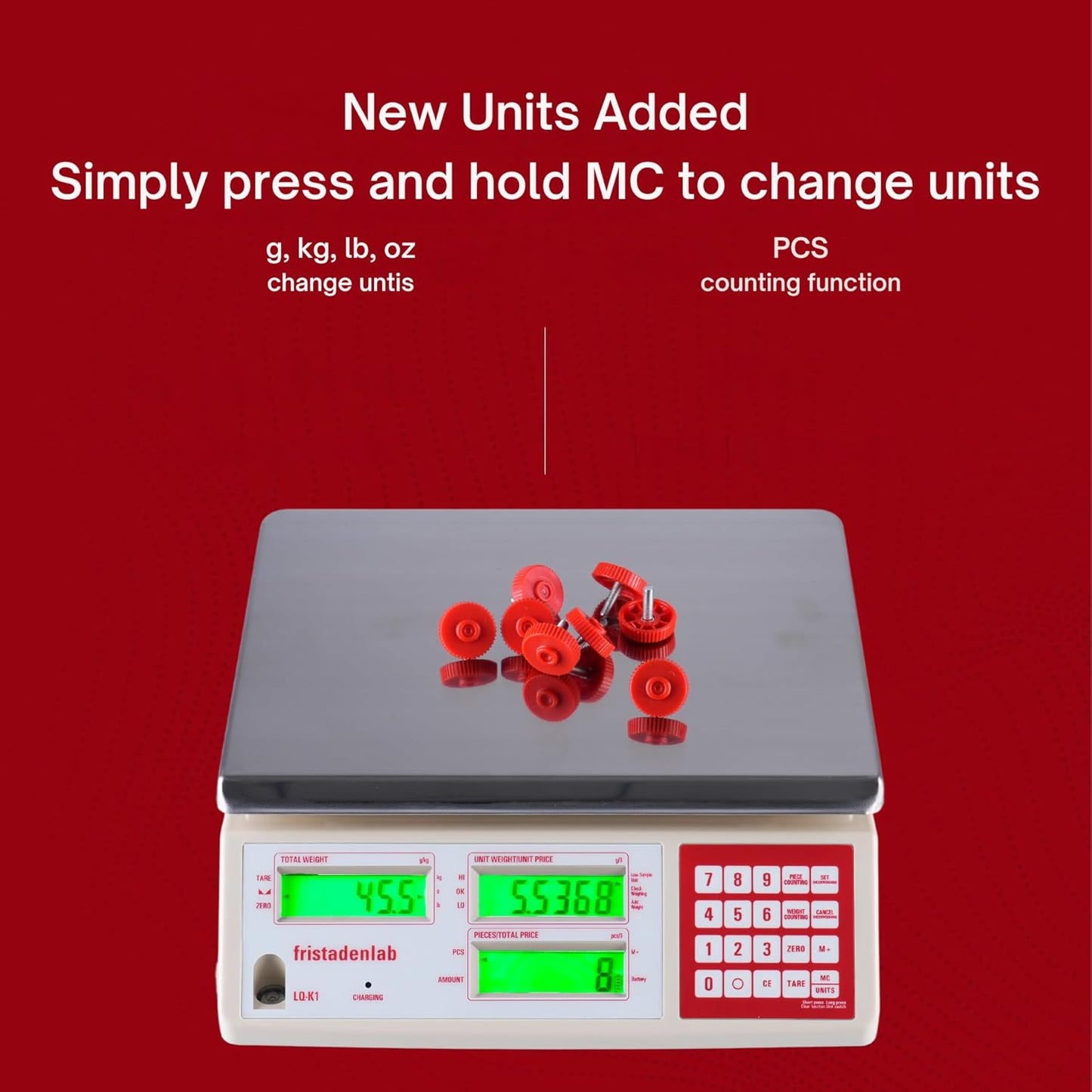 Fristaden Lab Hochoice 30kg High-Accuracy Industrial LCD Digital Counting Scale (Like New)