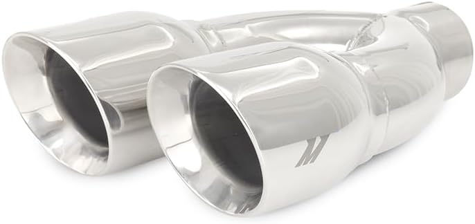 Mishimoto MMEXH-TIP-QY25P Dual-Y Exhaust Tips for Car - Platinum (2.5" & 3.5") (Like New)