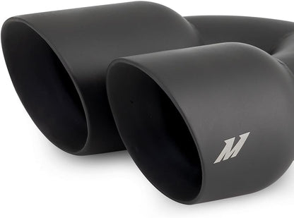 Mishimoto MMEXH-TIP-FSTBK Dual Offset Exhaust Tips, 2.5" Inlet, 3" Outlet, Black (Like New, No Retail Box)