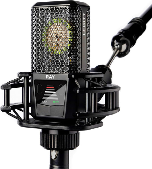 Lewitt RAY AURA Tech Condenser Large-Diaphragm Microphone Fit for Camera - Black (Like New)