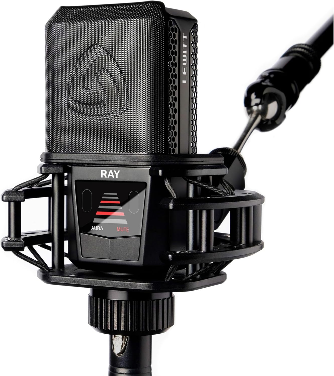 Lewitt RAY AURA Tech Condenser Large-Diaphragm Microphone Fit for Camera - Black (Like New)