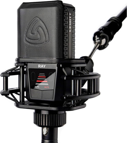 Lewitt RAY AURA Tech Condenser Large-Diaphragm Microphone Fit for Camera - Black (Like New)