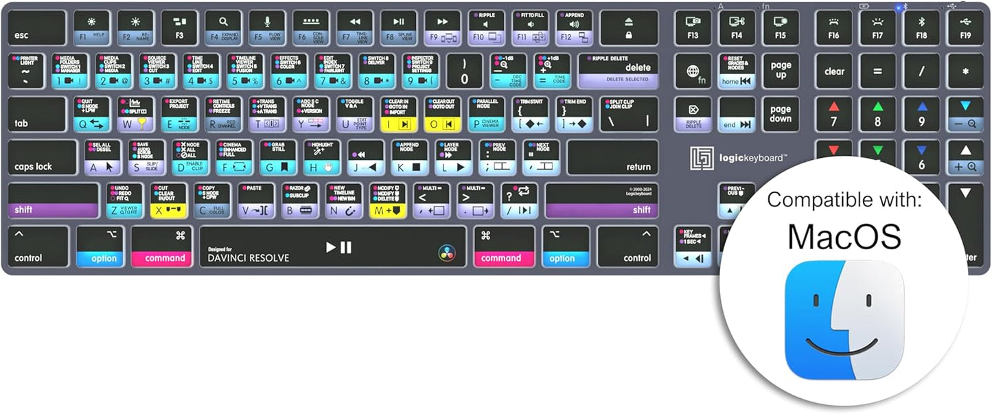 Logickeyboard Lkb-Resb-Tm-Us Titan Battery Powered Wireless Computer Keyboard (Used)