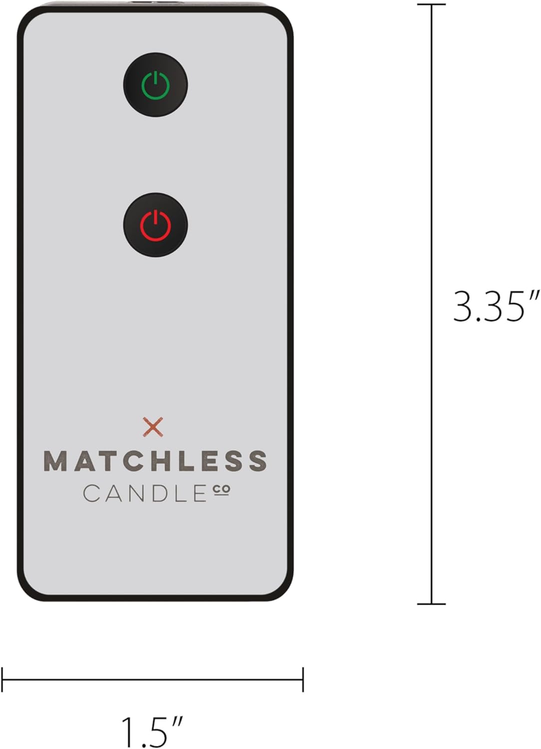 Matchless Candle Co. 2-Button Remote Control for All Candls Ready Product, Black (Used)