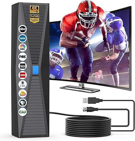 URIIU 2025 TV Antenna Indoor,1000+ Miles Long Range Antenna for 4K Smart TV (Used)