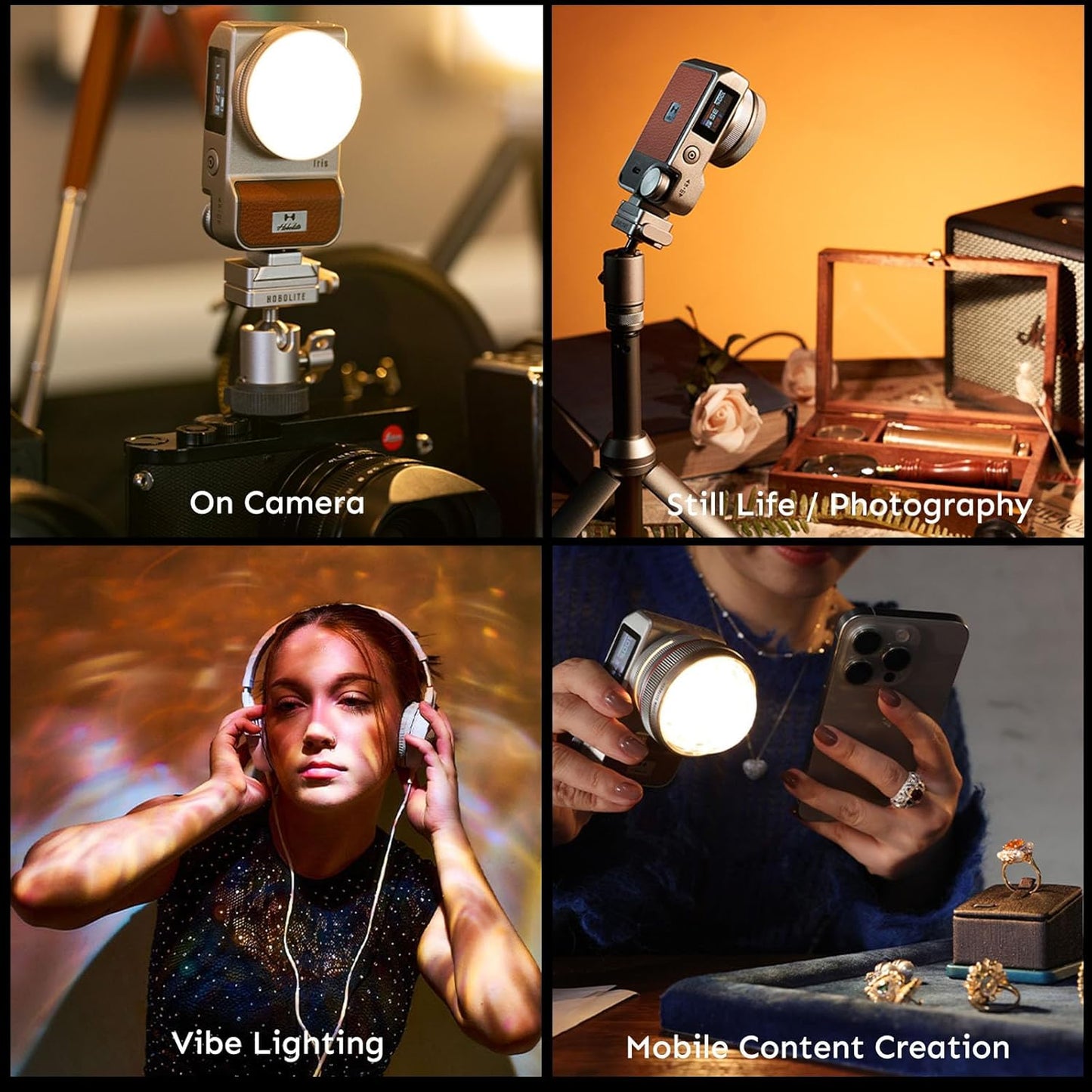 HOBOLITE Iris LED Photography Light Standard Kit with LCD Display - App Control (Like New)