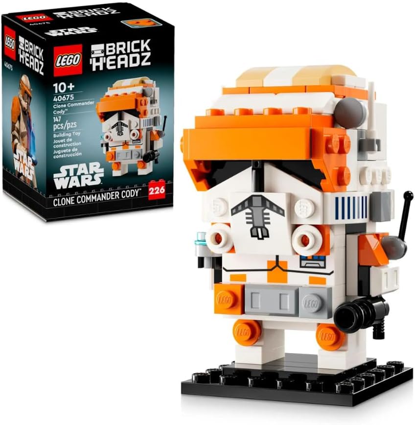 LEGO 40675 BrickHeadz Clone Commander Cody Star Wars Figure, Small Size, 147pcs (Like New)