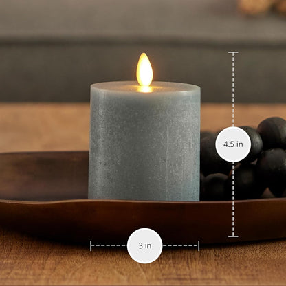 Luminara Seaglass Moving Flame Rechargeable Flameless Indoor LED Candle, Type-C (Like New)