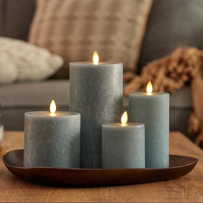 Luminara Seaglass Moving Flame Rechargeable Flameless Indoor LED Candle, Type-C (Like New)