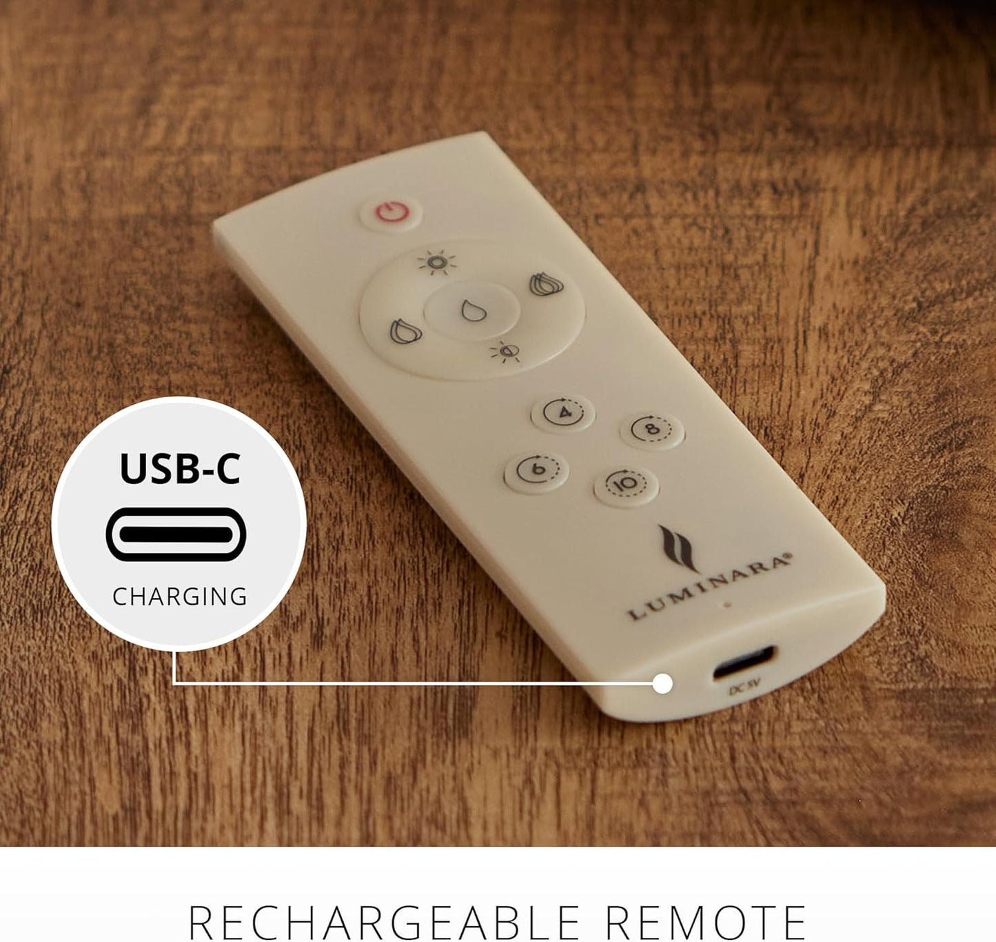 Luminara Remote Control Rechargeable Flicker Speed Flameless Candle - Ivory (Like New)