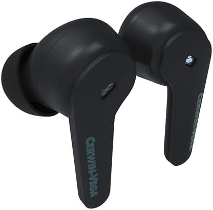 CERWIN-Vega EB1 Bluetooth Ear Buds, Active Noise Cancellation - Black, Small (Like New)
