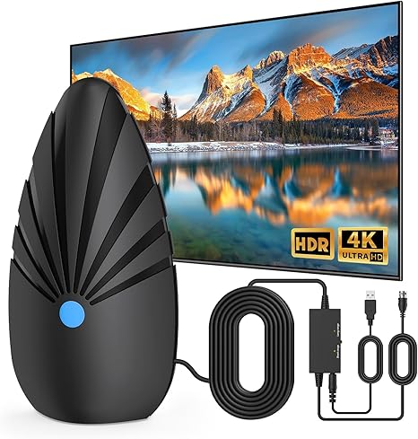 Nogyzo Indoor TV Antenna, 900+ Mile Range 4K 1080P HD Digital HDTV Smart TVs (Used)