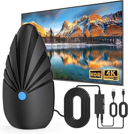 Nogyzo Indoor TV Antenna, 900+ Mile Range 4K 1080P HD Digital HDTV Smart TVs (Used)