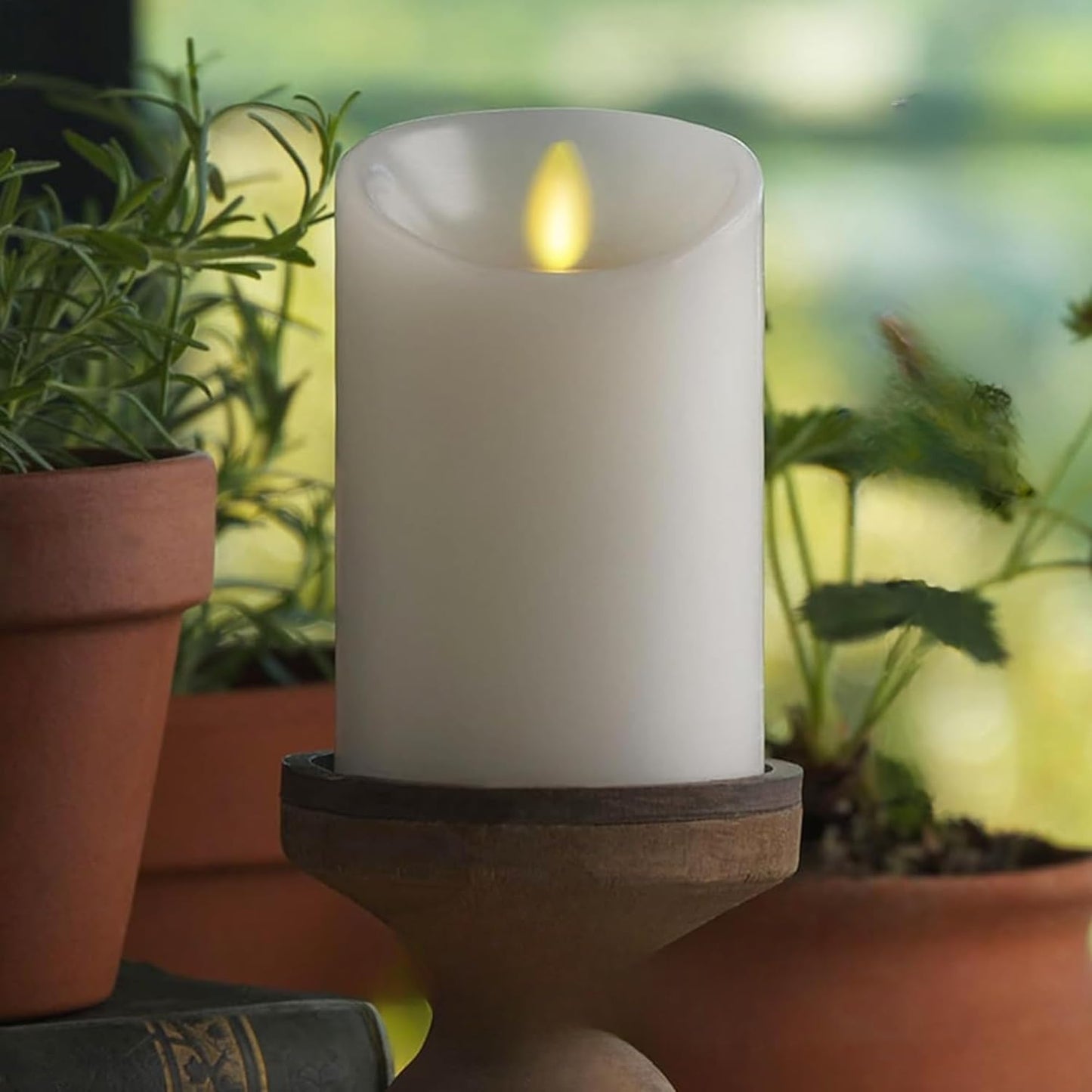 Luminara Flameless LED Battery Operated Pillar Candle for Indoor & Outdoor (Like New)
