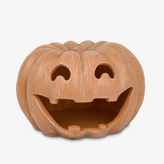 Luminara Jack-o'-Lantern Resin Pumpkin Tealight Holder for Indoor or Outdoor (Like New)