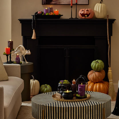 Luminara Jack-o'-Lantern Resin Pumpkin Tealight Holder for Indoor or Outdoor (Like New)