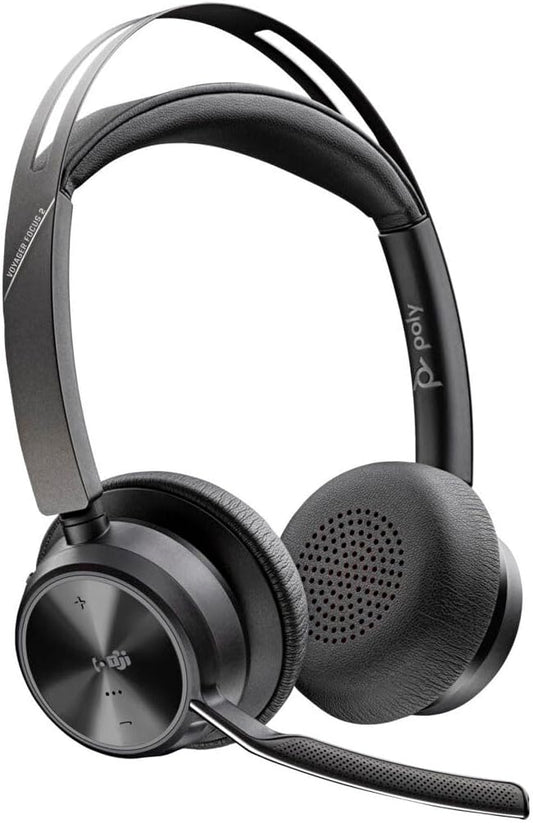 Poly Voyager Focus 2 Over-Ear Headset w/ ANC System for PC, Mobile Phone - Black (New)