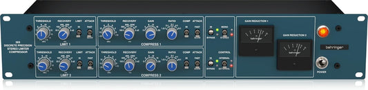 Behringer 369 Stereo Compressor Knob Control 2U Rack 15-Pin Remote 5 Ratio Modes (Like New)