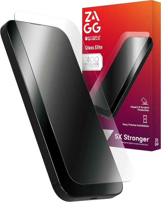 ZAGG Scratch Resistant Screen Protector for iPhone 16/15-5X, Glossy, Size 6.1" (New)