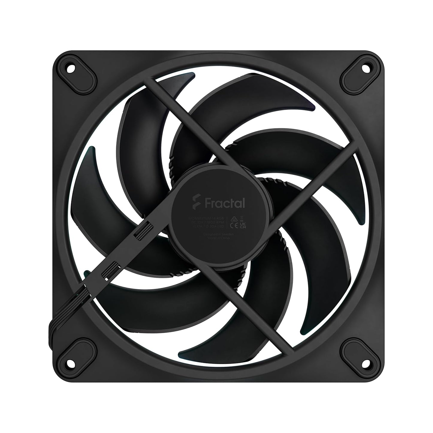 Fractal Design Momentum 3-Pin PC Case Fan with Liquid Crystal Polymer LCP Blade (Like New)