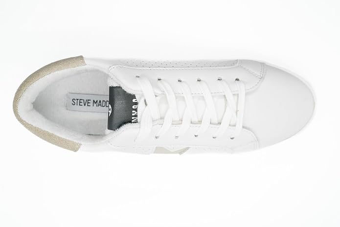 Steve Madden Starling Lace-Up Sneaker for Women, Synthetic Rubber Sole & Lining (Used)