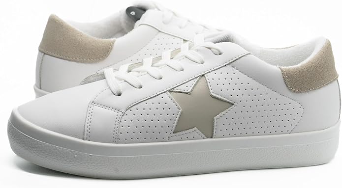 Steve Madden Starling Lace-Up Sneaker for Women, Synthetic Rubber Sole & Lining (Used)